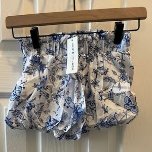 Janie and Jack bubble shorts 7 paisley blue nwt